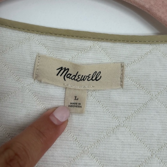 Madewell Quilted Jacquard Snap-Front Collarless Jacket Daisy Blooms size large - Picture 9 of 15
